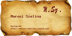 Marosi Szelina névjegykártya